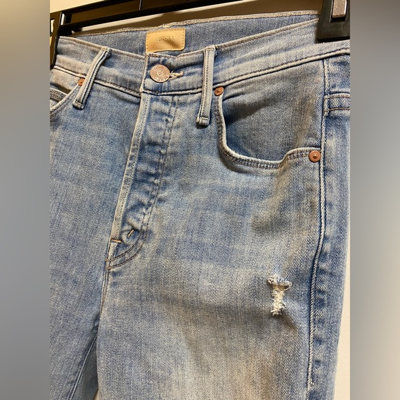 MOTHER The Stunner Ankle Fray Jeans Size 25 - Picture 6 of 14